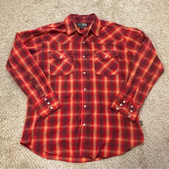 CANYON GUIDE OUTFITTERS LONG SLEEVE PLAID BUTTON DOWN SHIRT MENS SIZE‎ XL - Picture 1 of 7